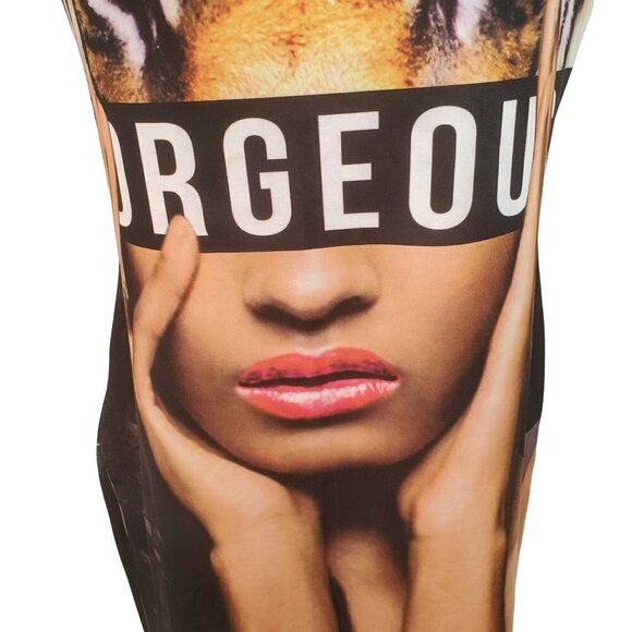 Cat Woman Plus Size Costume 3XL Bodycon Dress Caren Sport Gorgeous Sleeveless - Picture 5 of 9